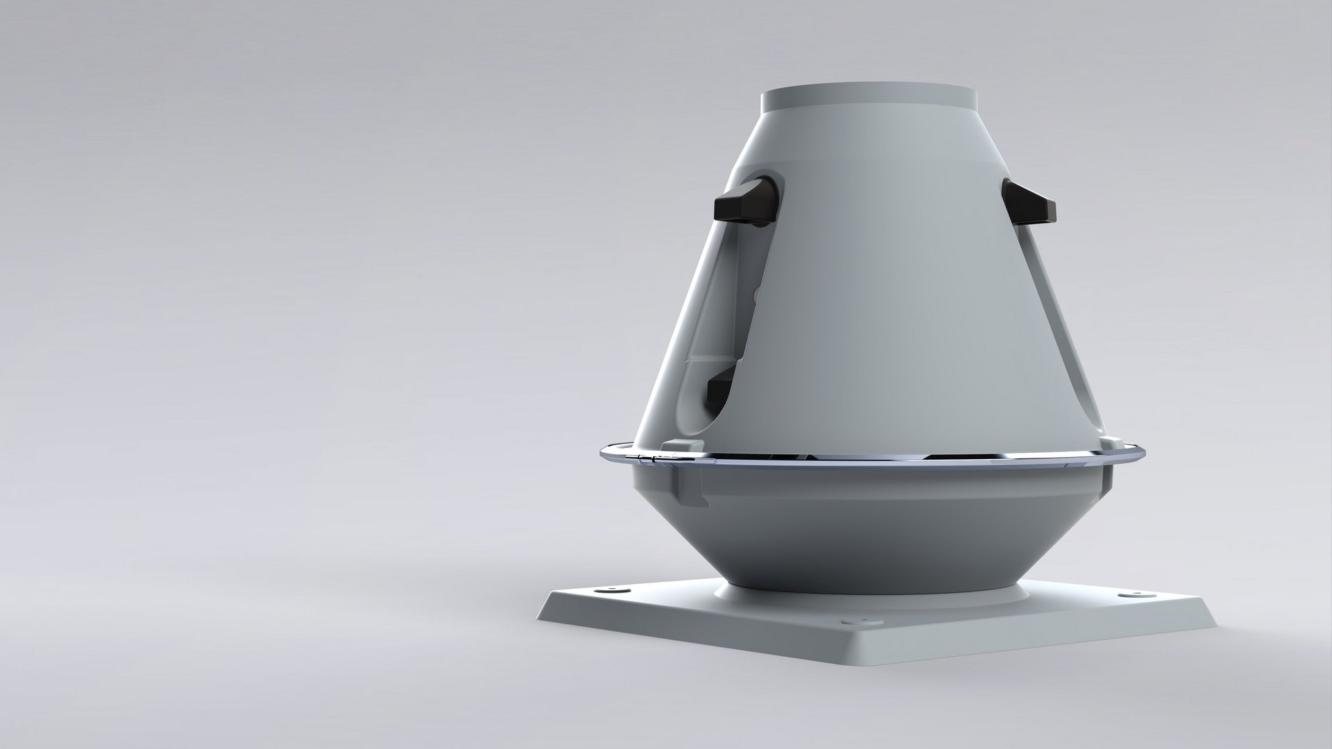 Roof fan, roof radial fan made of plastic for air intake from a building, installed on the roof - Colasit