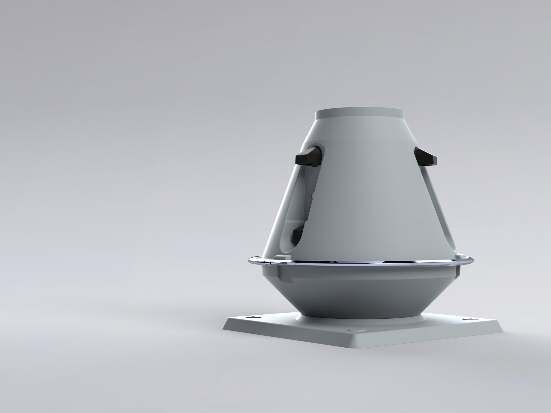 Roof fan made of plastic, with roof fitting for exhaust air extraction from industrial buildings- Colasit