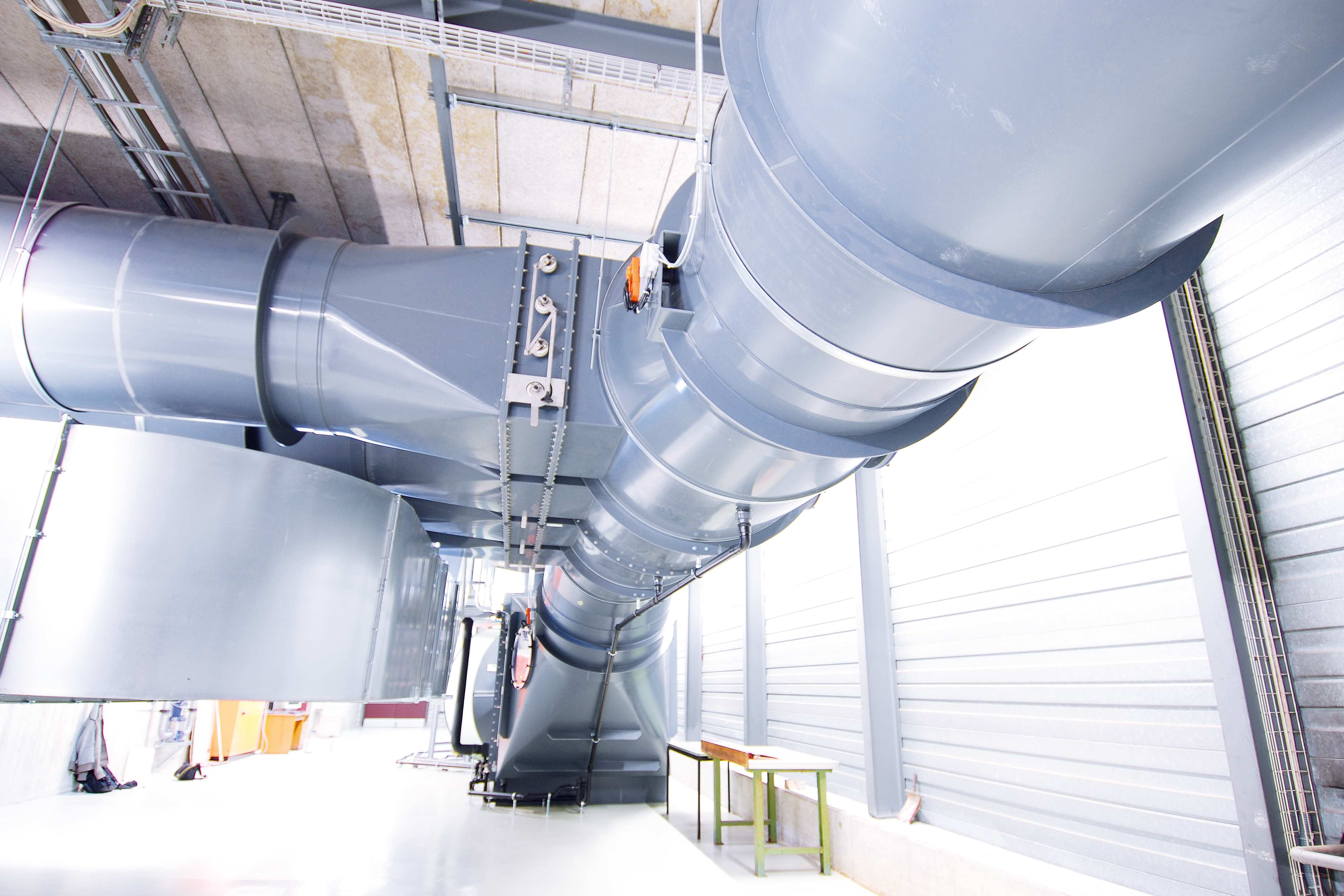 Ventilation components made of plastic installed as a complete ventilation system for exhaust air and corrosive flue gases - Colasit